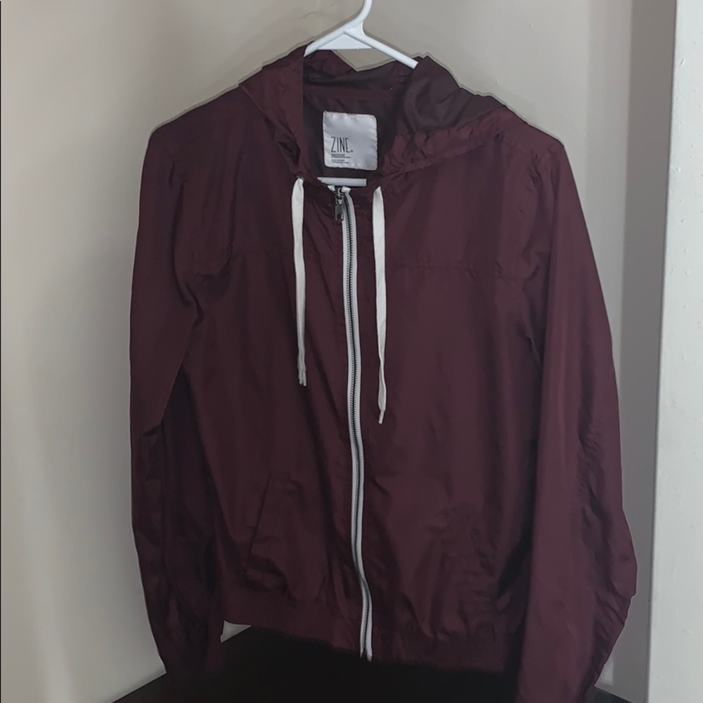 Burgundy Windbreaker
